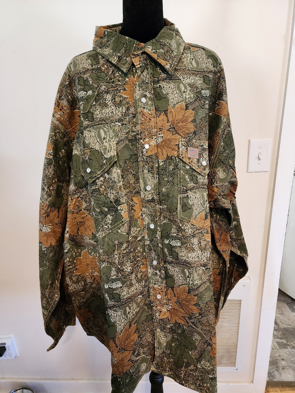 Rasco FR Shirt Men's 4XL Long Sleeve Cajun Camo Pearl Snap Flame Resistant Shirt